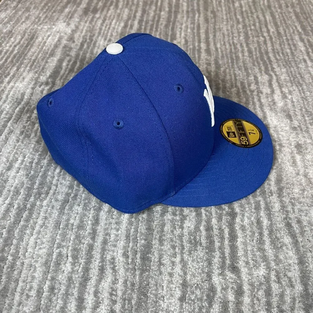 Kansas City Royals Hat Cap Fitted Mens 7 1/4 Blue MLB Baseball 59FIFTY New Era